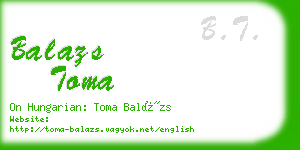 balazs toma business card